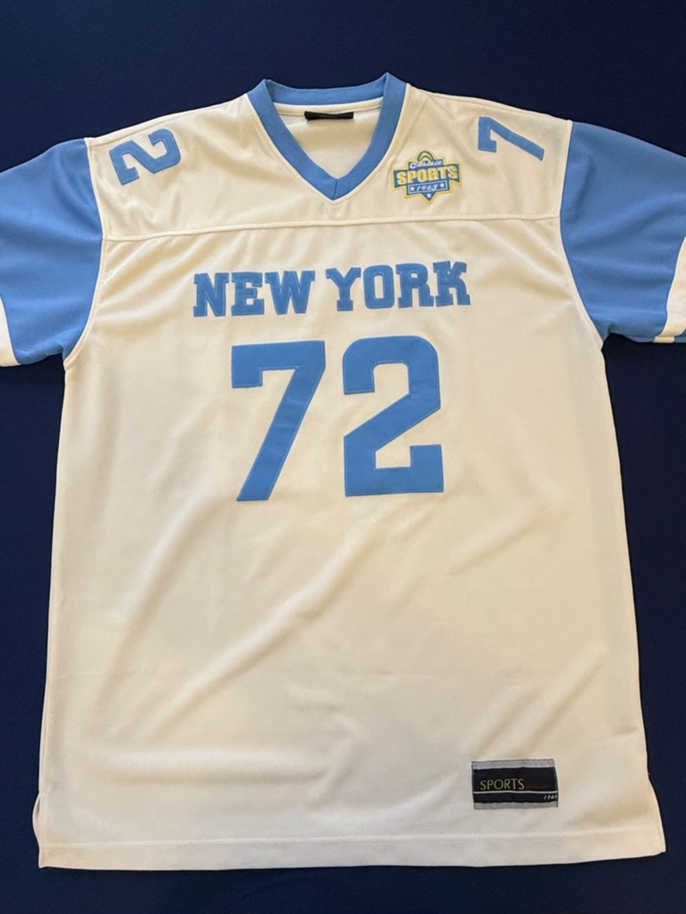 Colosseum New York 72 White and Light Blue Jersey